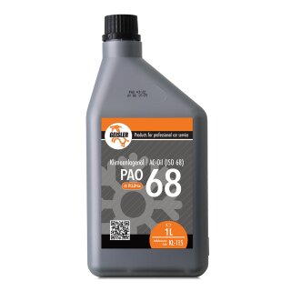 Klimakompressor Öl, Klimaanlagen Öl, PAO 68  für R 134a (1 ltr.)