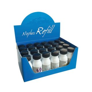 Box mit 24x 30 ml Nachfüllflasche für Desinfektionsgerät "Nephos" - Lavendel